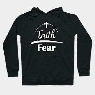 Faith over Fear Christian Cross Hoodie